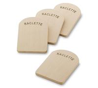 set di sottopentole per raclette 4 pezzi BAAR, tavola per raclette in legno 14 x 9,5 cm, legno di faggio, sottopentole per raclette, parcheggio per raclette