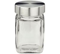 kela-Set di contenitori Thea, 250 ml, 3 Pezzi, in Vetro e Acciaio Inox, Trasparente