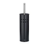 kela Set WC Leo - nero scopino WC con supporto, elegante accessorio da bagno in acciaio inox e plastica