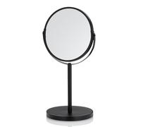 kela Specchio su Piede Elias, Ø 17 cm, Metallo, Nero, Superficie riflettente girevole, ingrandimento 1/3x, 20674
