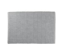 kela Tappetino da bagno antiscivolo 50 x 80 cm LEANA, tappeto da bagno grigio, lavabile, 100% cotone, tappetino da bagno effetto intrecciato, grigio roccia