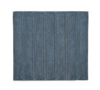 kela Tappetino da bagno antiscivolo 55 x 65 x 1,6 cm, in MEGAN, lavabile, in cotone riciclato, colore: blu fumo