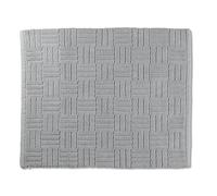 kela Tappetino da bagno antiscivolo55 x 65 cm LEANA, tappeto da bagno grigio, lavabile, 100% cotone, tappetino da bagno effetto intrecciato, grigio roccia