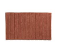 kela Tappetino da bagno antiscivolo60 x 100 x 1,6 cm MEGAN, tappeto da bagno marrone, lavabile, cotone riciclato, tappetino da bagno con design a rilievo, terra