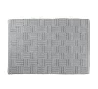 Kela Tappetino da bagno Leana, 100 cm x 60 cm, 100% cotone, grigio roccia, antiscivolo, lavabile a 30 °C, adatto per riscaldamento a pavimento, 23522