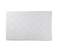 kela Tappetino da bagno Leana, 80 cm x 50 cm, 100% cotone, bianco, antiscivolo, lavabile a 30 °C, adatto per riscaldamento a pavimento, 23526