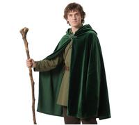 keland Mantello Hobbit uomo degli anelli Costume con spilla a foglia LOTR (media)