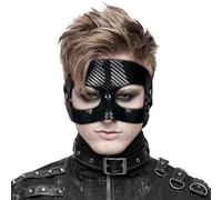 keland Maschera Osimhen Napoli Calcio Plastica Halloween Mezza Maschera Maschera Veneziana per Donna Uomo (Nero-001)