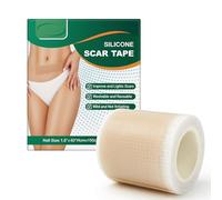 kelav Cerotto in Silicone per Cicatrici, Fogli Cerotti Cicatrici Silicone Scar Sheets Cerotti Cicatrizzanti, per Cicatricis da Taglio Cesareo e Ustioni Cheloidi, Traspirante Impermeabile(1.6"×60")