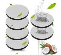 KELAV Filtro a Microdischi 6 Pezzi, filtri Microdisc per Brita Fill & Go, Filtro ai Carboni Attivi in Gusci di Cocco, Riduce le Microparticelle di Cloro PFAS Microparticelle Batteri