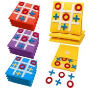 kelav Mini Gioco da Tavolo in Feltro, 16 Pezzi Tac Tic Toe Gioco per Bambini, Colori Multipli Mini Feltro Nove Griglia Giochi, Educativi da Viaggio per Regalo Fine Anno Bambini