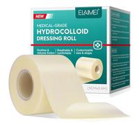 KELAV Rotolo di Idrocolloide 5cm x 3.6m, Traspirante e Impermeabili Rotolo di Cerotti Idrocolloidali Autoadesivi, Ampi Cerotti in Idrocolloide per Ferite, Essenziale per la Casa