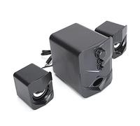 Kelawoly Cavo Desktop Speaker con Subwoofer, 3W Output | Canale stereo 2.1, custodia in plastica ABS, driver dei bassi da 3 pollici, porta Bass , computer per l\'ufficio domestico