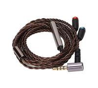 Kelawoly Cavo per Cuffie MMCX 3.5mm, Rame Placcato Argento | Compatibile con Tin T2 T3 SE535 UE900, lunghezza 120 cm, controllo volume e microfono, design intrecciato a 4 fili,
