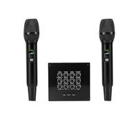 Kelawoly Doppio Microfonico per Karaoke Wireless, con Equalizzatore Integrato per il Canto, con Altoparlante PA