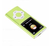 Kelawoly Lettore MP3 con Bluetooth 5.3 Scheda di Memoria da 32 GB Schermo da 1,8 Pollici Registrazione Radio FM per Viaggi Sportivi Musica Video Audio Libro (GREEN)