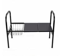 Kelawoly Organizer Estensibile Sotto il Lavello, Cestelli Scorrevoli Ad Altezza Regolabile, Montaggio Senza Attrezzi, Espandibile da 53 Cm a 88 Cm, con Pannelli (classico 1 livello con 2 pannelli 1
