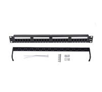Kelawoly Pannello Patch Cat6 a 24 Porte, Pannello Patch di Rete RJ45 per | Montaggio su Rack UTP 19 Pollici 1U, Terminazione Punch Down, Contatti Placcati Oro, Compatibile con Cavi Cat5e/Cat5