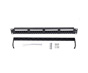 Kelawoly Pannello Patch Cat6 a 24 Porte, Pannello Patch di Rete RJ45 per | Montaggio su Rack UTP 19 Pollici 1U, Terminazione Punch Down, Contatti Placcati Oro, Compatibile con Cavi Cat5e/Cat5