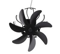 Kelawoly Ventilatore per Stufa a Legna Ventilatore per Camino Non Elettrico Alimentato a Calore con Pale in Lega di Alluminio per Bruciatore a Gas Termico per Stufa a Legna