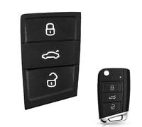 Kelay Cuscinetto in gomma per chiave auto Polo Golf 7 Mk7 Skoda Kodiaq Fabia Seat Ateca Ibiza Leon - 3 pulsanti di ricambio - 1 pezzo