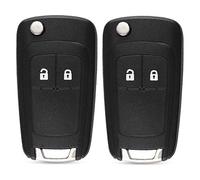 Kelay - Guscio di ricambio per telecomando auto, con 2 pulsanti, compatibile con Opel Astra - Insignia - Vectra / Chevrolet Cruze / Aveo / Spark / Captiva / Orlando, Buick Nero-2 pezzi