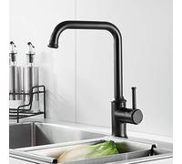 Kelelife Rubinetto per Cucina Nero, Girevole a 360° Rubinetto per Cucina, in Ottone