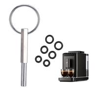Kelepu Chiave a Punta Ovale in Acciaio Inossidabile per Riparazione Macchine da Caffè Nespresso Krups, Strumento con Guarnizioni per Decalcificante Jura e Viti a Macchina