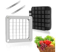 KELEYU Lama commerciale di ricambio per verdure da 1/2 '' | Ricambio Chopper Dicer Lama in Acciaio Inox e Blocco Pusher per Frutta Tagliatrice Pomodoro Cipolla Patatine Fritte Cutter