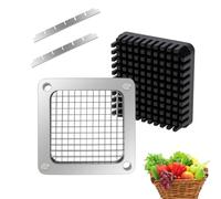 KELEYU Lama commerciale di ricambio per verdure da 1/4" | Ricambio Chopper Dicer Lama in Acciaio Inox e Blocco Pusher per Frutta Tagliatrice Pomodoro Cipolla Patatine Fritte Cutter