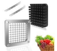 KELEYU Lama commerciale di ricambio per verdure da 3/8" | Ricambio Chopper Dicer Lama in Acciaio Inox e Blocco Pusher per Frutta Tagliatrice Pomodoro Cipolla Patatine Fritte Cutter