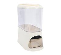 KELFEEAO Dispenser di riso, contenitore per cereali trasparente sigillato in PP, salvaspazio, secchiello per dispenser di cereali per la casa con tazza per mais di soia da (Cream White)