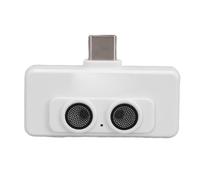 KELFEEAO Microfono sensibile, Ipho Mic Registrazione audio senza perdita di dati Ricarica simultanea Registrazione Microfono da bavero per interviste, podcast, voci fuori campo, Vlog (Bianca)