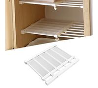 KELFEEAO Ripiano di tensione per armadio, scaffale di stoccaggio espandibile con asta senza chiodi Separatore divisorio fai-da-te per armadio guardaroba Larghezza 16,5 pollici Lunghezza (30-40cm)