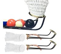 KELFEEAO Set di Binari per Tavolo da Biliardo, Binari Tascabili per Tavolo da Biliardo a 5 Fori Regolabili con Borse a Rete Pista di Scorrimento da Biliardo di Ricambio per Tavolo Cinese a