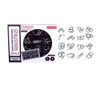 KELFEEAO Set di lucchetti puzzle in metallo, rompicapo da 16 pezzi Puzzle ad incastro Gioco di sfida mentale in acciaio inossidabile per adulti e anziani