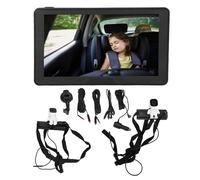KELFEEAO Telecamera per auto per bambini, monitor per neonati con schermo diviso da 7 pollici, stabilizzatore d'immagine, telecamera per seggiolino auto rivolto all'indietro, facile