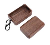 KELFEEAO Wireless Earphones Wooden Case for AMBEO Smart Momentum 3rd 4th, Handcrafted Walnut Storage Carry Cover with Soft Lining And Charging Port Access for Earphones