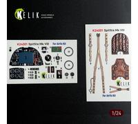 Kelik 24001 K24001 Decal 3D Per Interni Spitfire Mk VIII 1:24 Airfix - Nuovo