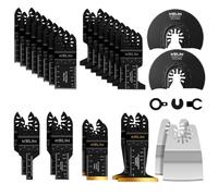 KELIN Set di 28 lame multiuso, accessori per legno, plastica, metallo, strumenti oscillanti universali, compatibili con Ryobi, Parkside, Makita, Rockwell e molto altro ancora