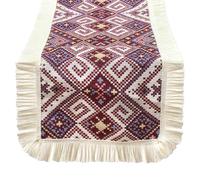 KELIODY Runner da tavolo, runner da tavola per dinning, ristoranti, matrimoni, feste, decorazione per interni bohémien per esterni, 30 x 180 cm, multicolore rosa