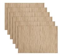 KELIODY Tovagliette Set di 6, Lavabili Impermeabile Antiscivolo, Americana Tovaglietta in pvc, per Cucina, Macchine da Caffè, Attività, Feste, Cene, Festival (30x45 cm, Marrone)