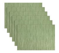 KELIODY Tovagliette Set di 6, Lavabili Impermeabile Antiscivolo, Americana Tovaglietta in pvc, per Cucina, Macchine da Caffè, Attività, Feste, Cene, Festival (30x45cm,Verde)