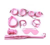 Kelis 7 pezzi/set SM Kit Tra loro Pink Sesso - Gag Uova Manette Collare con corde con le manette sopracciglia Adulto QQ-TZ-01