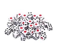 Kelisdi 100Pcs Acrilico Dadi 6 Facce Facce 8mm Numero Digitale Cubi Quadrato Angolo Educativo Gioco Da Tavolo Puntelli Perline