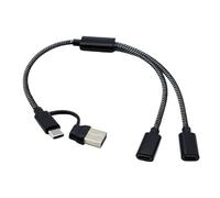 Kelisdi 1PC 2/3 in1 USB + Tipo C Host Power Splitter Adattatori USB a Otgs Maschio Femmina Cavo per la Ricarica E Splitter Dati Per Laptop