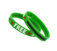 Kelisdi 2 braccialetti in silicone siriano delicati ornamentali perfetti per dimostrazioni e uso quotidiano da parte dei sostenitori della pace, gioielli politici, Misura unica, come descritto