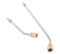 Kelisdi 2 Pz Rondella di Pressione Estensione Bacchetta In Acciaio Inox Con 1/4 "Connessione Rapida Rondella di Potenza Lance Accessori Strumento Curvo Asta di Estensione