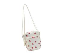 Kelisdi Bella borsa da donna piccola borsa a tracolla con motivo floreale borsa per telefono in velluto a coste estetica per tutti i giorni da donna a tracolla in velluto a coste piccola spalla bel
