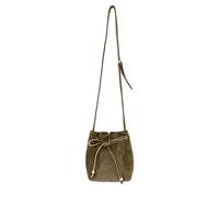 Kelisdi Borsa a secchiello pieghettata con coulisse con accento farfalla per i consumatori di moda coreana borsa a secchiello, Verde, One Size